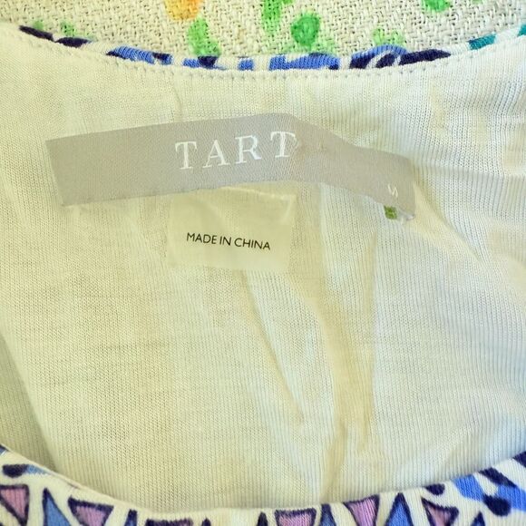 Tart Summer Modal Colorful Mandala Indian Print Flowy Tropical Vacation Dress M - Picture 3 of 4